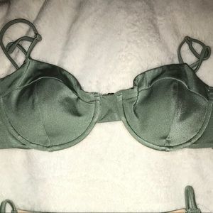 NWT LA Hearts Olive green bikini top